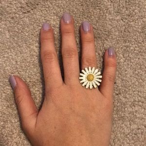 Gold sunflower ring